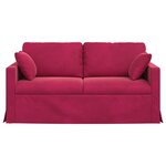 vidaXL Canapé Bordeaux 158 x 78 x 80 cm Velours