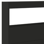 vidaXL Armoire tête de lit avec LED noir 220x17x102 cm