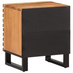 vidaXL Tables de chevet 2 Pièces 40x34x46 cm bois d'acacia massif