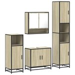 vidaXL Ensemble de meubles de salle de bain 4 Pièces chêne sonoma
