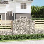 vidaXL Paniers à gabions arqués 13 Pièces 200x50x160/180 cm Fer galvanisé