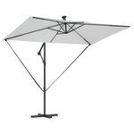 vidaXL Parasol banane à mât déporté Couleur sable 294 x 200 x 254 cm