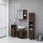 vidaXL Armoire à miroir de salle de bain Chêne marron 62 5x20 5x64 cm
