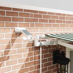 vidaXL Auvent Rétractable Vert et blanc 500 × 350 cm Tissu et Métal