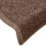 vidaXL Tapis d'escalier 30 pièces 65 x 24 x 4 cm Marron Demi-rond Grand