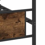vidaXL Cadre de lit en métal sans matelas chêne fumé 193x201 cm