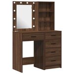 vidaXL Table de Toilette avec tiroir 2 Pièces Marron 50 x 41 x 135 cm