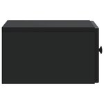 vidaXL Cabinet de chevet mural avec tiroir Noir 33 x 34 5 x 20 cm
