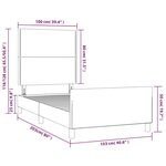 vidaXL Cadre de lit avec tête de lit Taupe 100x200 cm Tissu