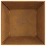 vidaXL Foyer Carré 60x60x30 cm en Acier Résistant aux Intempéries