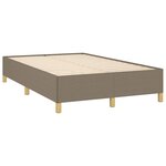 vidaXL Sommier à lattes de lit matelas et LED taupe 120x190 cm tissu
