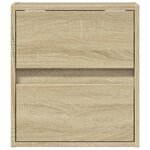 vidaXL Meubles TV muraux lumières LED 2 Pièces chêne sonoma 41x31x45 cm
