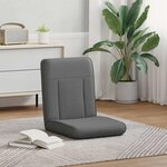 vidaXL Fauteuil de sol ajustable Gris foncé Tissu