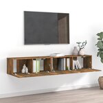 vidaXL Ensemble de meubles TV 2 Pièces Chêne fumé Bois d'ingénierie