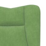 Fauteuil Relaxant en Velours Vert Clair