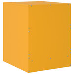 vidaXL Table de chevet jaune 34 5x39x44 cm acier