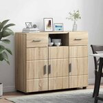 vidaXL Buffet Chêne sonoma 88.5 x 30.5 x 73 cm Bois d'ingénierie