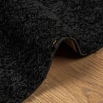 vidaXL Tapis shaggy PAMPLONA poils longs moderne noir 140x200 cm