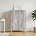 vidaXL Buffet Sonoma gris 66 x 34 5 x 90 cm Bois d'ingénierie