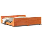 vidaXL Cadre de lit sans matelas cire marron 180x200cm bois pin massif