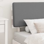 vidaXL Cadre de lit avec tête de lit rembourrée Gris clair 75 x 190 cm