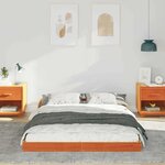 vidaXL Cadre de lit Brun cire 120 x 200 cm Pin massif