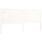 vidaXL Cadre de lit sans matelas blanc bois massif