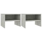 vidaXL Tables de chevet 2 Pièces Gris béton 40x30x30 cm Bois ingénierie