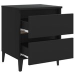 vidaXL Table de chevet noir 40x35x50 cm bois d'ingénierie