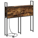 vidaXL Headboard de Rangement avec Station de Charge Chêne fumé 100 cm