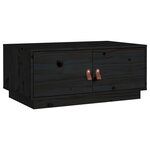 vidaXL Table basse Noir 80x50x35 cm Bois massif de pin