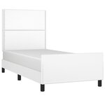 vidaXL Cadre de lit sans matelas blanc 90x190 cm similicuir