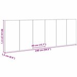 vidaXL Tête de lit Chêne noir 240 x 1 5 x 80 cm Bois d'ingénierie