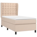 vidaXL Sommier à lattes de lit avec matelas Cappuccino 90x200 cm