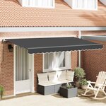 vidaXL Auvent Rétractable Anthracite 400 x 200 cm tissu