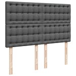 VidaXL Cadre de lit ottoman avec matelas gris foncé 140x190 cm tissu