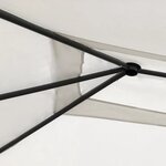 vidaXL Belvédère avec revêtement de poteaux 3x4x2 6 m Crème 160 g/m²