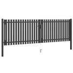vidaXL Portail de clôture de jardin Acier 4x1 5 m Anthracite