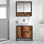 vidaXL Ensemble de mobilier de salle de bain 2 Pièces Bois Ancien