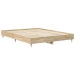 vidaXL Cadre de lit sans matelas chêne sonoma 150x200 cm