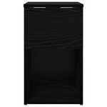 vidaXL Armoire de lit Chêne noir 29 x 31 5 x 49 cm Bois d'ingénierie