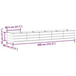 vidaXL Jardinière Anthracite 400 x 80 x 45 cm Acier