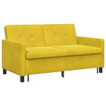 vidaXL Canapé-Lit Jaune Tissu