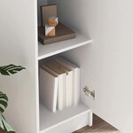vidaXL Highboard Blanc 35 x 39 x 168 cm Bois d'ingénierie