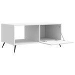 vidaXL Table basse Blanc 90 x 50 x 40 cm Bois d'ingénierie
