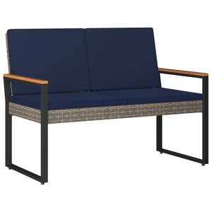vidaXL Banc extérieur 2 -Seater 107 x 61 x 80 cm polyrotin