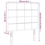 vidaXL Têtes de lit 2 Pièces Noir 100x5x78/88 cm Velours