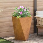 vidaXL Jardinière Rouillé 50 x 50 x 75 cm