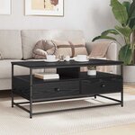 vidaXL Table basse Chêne noir 100 x 51 x 45 cm Bois d'ingénierie