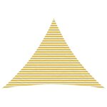 vidaXL Voile d'ombre 5 x 5 x 6 m HDPE Triangulaire Jaune et blanc